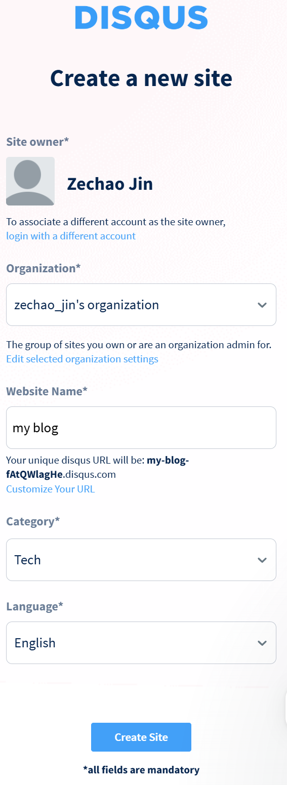 cv page